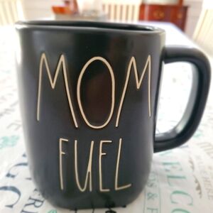 Rae Dunn Black 'Mom Fuel' Coffee Mug